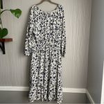 Old Navy Floral-Print Waist-Defined Bracelet-Sleeve Midi Dress Photo 11