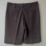 Worthington Women’s Dark Grey Office Bermuda Shorts Mid-Rise Flat-Front Zip Photo 2