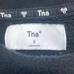 Aritzia  TNA Women's Black Fleece Long Sleeve Crew Neck Sweatshirt Top Size 2 Photo 2