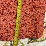 Apt. 9  women’s medium v-neck lace up short sleeves button front red dot color Photo 3