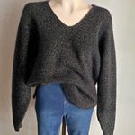 Vintage Rafaella Angora Blend Metallic Fuzzy V Photo 0