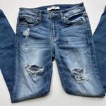 KANCAN distressed skinny jeans medium wash size 5 26 Photo 1