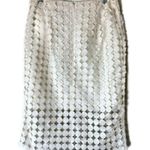 White House | Black Market  Cream Lace Circles Pencil Skirt Size 4 Photo 2