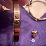 Tory Burch NEW Authentic Silver Kira Double Logo T Hoop Earrings with Dust Bag Photo 3