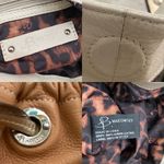 B Makowsky B. MAKOWSKY Tan Beige Gold Leather Slouchy Double Handle Shoulder Bag Photo 15