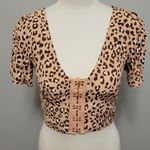 Forever 21  leopard crop top size small Photo 1