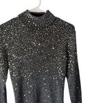 Dressbarn Collection Y2k Sequin Top Size Small Swifty Mock Neck Sparkly Party‎ Gray Photo 1