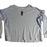 Crown & Ivy NWT  Soft Blue Eyelet Lace Detail Long Sleeved Sweater‎ Size 3X Photo 0