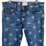 Current/Elliott Current Elliot The Stiletto White Star Print 80’s Ankle Skinny Jeans Photo 1