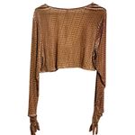 SKIMS NWT  Velvet Burnout‎ Logo Glove Crop Top Sienna Size 4X Loungewear Cozycore Photo 3