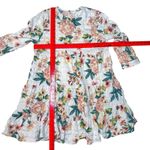 ZARA ‎ Sharon Floral Babydoll Dress M Ruffle Hem Loose Fit Mini Short Tiered Photo 7