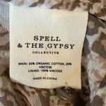 Spell & The Gypsy Leopard Print button detail ruffledAda Gown Size XSmall Boho Tan Photo 6