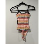 BCBGeneration NEW BCBGenertation Tank Bodysuit Womens XXS Striped Stretch 1/4 Zip Colorful Photo 1