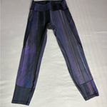 Lululemon athletica Black and Purple Striped Leggings Photo 0