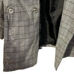 Jason Wu  Oversized Silver Gray Plaid Sequined Blazer Jacket Double Breasted S Photo 7