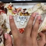 Sea New York Smocked Apron Dress Size M Orange Size M Photo 5