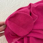 Vintage 80s Bright Pink Dunollie Looms Ruffle Hem Knit Dress Size 10 Photo 7