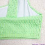 NEW Seea x Free People Georgia bikini top, green, S Green Photo 13