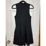 Free People  Black Layla Fit Flare Cut Out Back Cha Cha Ponte Dress‎ Medium Photo 2