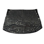 NWOT Sequin Rhinestone Tube Top and Mini Skirt Two Piece Set Black Silver Med Photo 10
