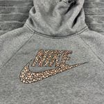 Nike  Foil Rally Hoodie Sweatshirt Gray Pullover Drawstring Funnel‎ Neck Women XL Photo 6
