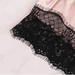 Elegant Black and Pink Lace Sleepwear Set Size M Photo 1