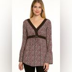 Esprit  Y2K 4 sheer Babydoll top floral romantic cottage coquette bella swan Photo 1