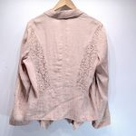 Chico's Blush Peach Francesca Jacket Cardigan Open Flutter Front Lace Inlays Photo 4