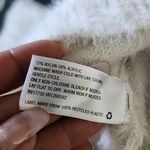 A New Day White Fuzzy Pullover V Neck Sweater Photo 6