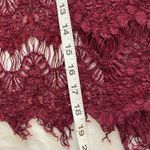 Inny Burgundy Boho lace 3/4 Bell sleeve top L Size L Photo 10