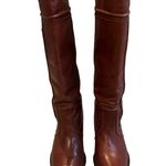 Fossil Felicia Genuine Leather Woven Braided Tall Riding Boots, Sz 6 Photo 7