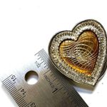 Vintage Two Tone heart Scarf Clip Gold Photo 3
