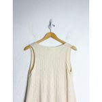 Anthropologie  Eri + Ali Cream Ribbed Knit Fringe Tank Top Medium Loose Tunic Photo 11