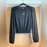 ZARA  Pleated Sheer Blouse.     Size-Snall Photo 1