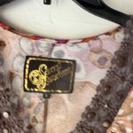 Sacred Revival Top Small Red Orange Purple‎ 3/4 Sleeve Embellished Boho Photo 5