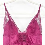 Victoria's Secret VS Womens Coquette Lace Slip Babydoll Dress Chemise Size S Wine Photo 2