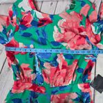 Lulus  Sweetest Song Green Floral Print Backless Long Sleeve Romper‎ M NEW Photo 5