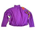 Reebok Vintage  Windbreaker Track Jacket Womens Size Large Zip Up 80s 90s Purple Photo 2