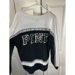 Victoria's Secret PINK Women's Colorblock Long Sleeve Crewneck Top Size L Photo 3