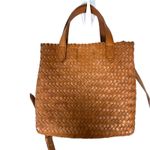 Madewell The Small Transport Crossbody Woven Leather Satchel Purse Handbag Brown Photo 1