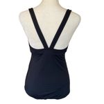 Nike women's size 8 black racerback v-back tankini swimsuit top swimwear Photo 3