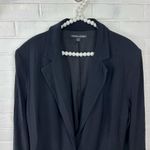 Boston Proper  Black Stretch Knit Classic Blazer Size 16 Photo 1