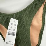 J.Crew Textured Curved Waist Cheeky Bikini Bottom Minimalist Green 2XS NWT Photo 2
