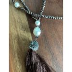 Anthropologie ‎ Brown Tassel Stunning statement necklace Photo 3