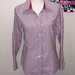st. john's bay St. John’s Bay purple striped long sleeve button down shirt Photo 0
