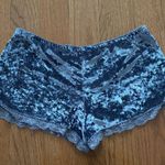 Dolls Kill NWOT Velvet velour grey lace trimmed lounge shorts Photo 3