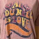 Jessica Simpson NWT Women's Rose Colored "All You Need Is Love" Shirt X-Large Photo 2