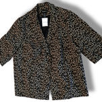 Maggie Barnes  Leopard Print Blazer Womens Plus Size 1X (18-20) Jacket Button Up Photo 0