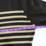 Harvé Benard Women's | Harve Benard | Brown Tan Striped Mock Neck Sweater Photo 6