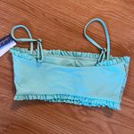 NEW Isabella Rose‎ Women's Blue Double Take Smocked Bikini Top Size S Photo 2